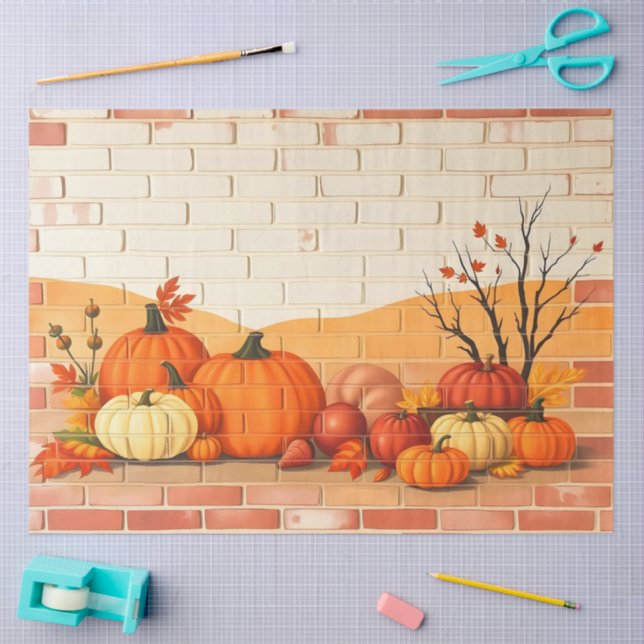 Papier Mousseline Bon thanksgiving moderne Belle automne (Artisanat)