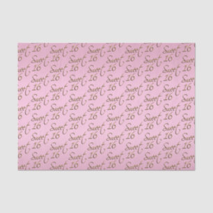 Papier Mousseline Bonbon élégant 16 en rose et or