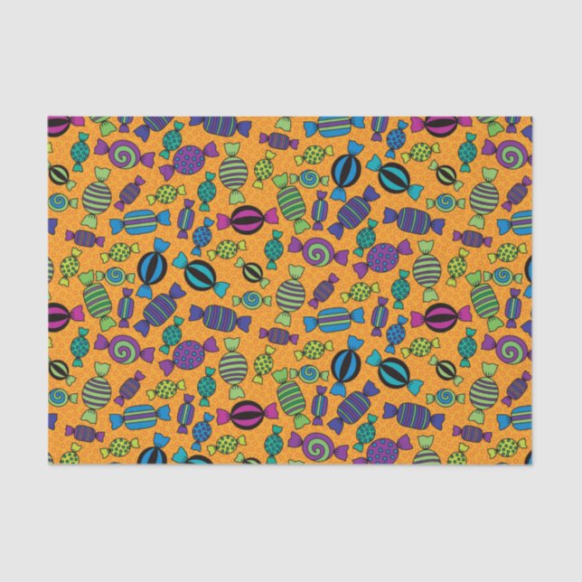 Papier Mousseline Bonbons durs d'Halloween (Recto)