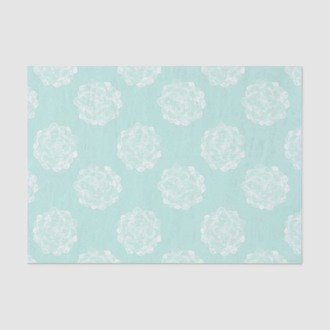 Papier Mousseline Bonheur plante | Pastel Succulent Motif (Recto)