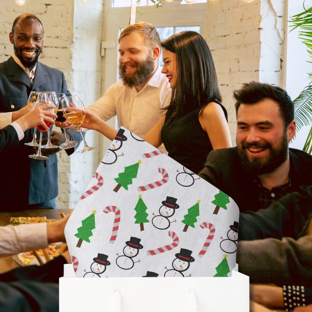 Papier Mousseline Bonhomme de neige Canne en bonbon Arbre de Noël (Créateur téléchargé)