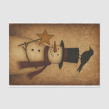 Bonhomme de neige primitif et corbeau