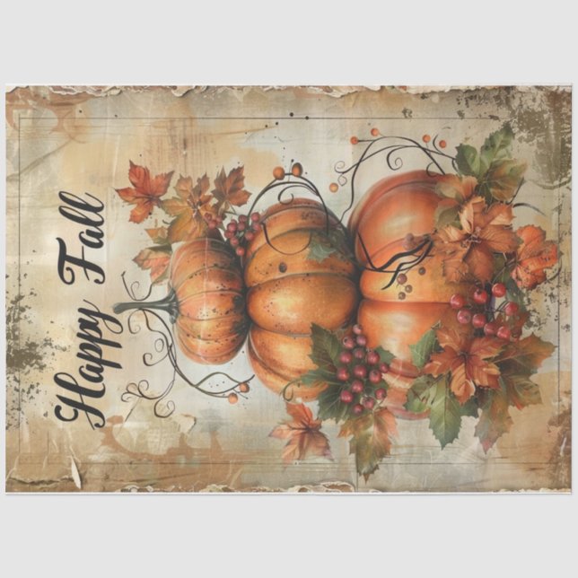 Papier Mousseline Bonjour automne (Recto)