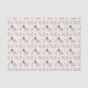 Papier Mousseline Bonjour Belle Jolie Orange Rose Orange Fleur Sauva