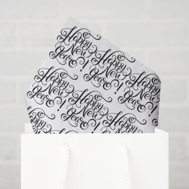 Papier Mousseline Bonne Année  (Sac cadeau)