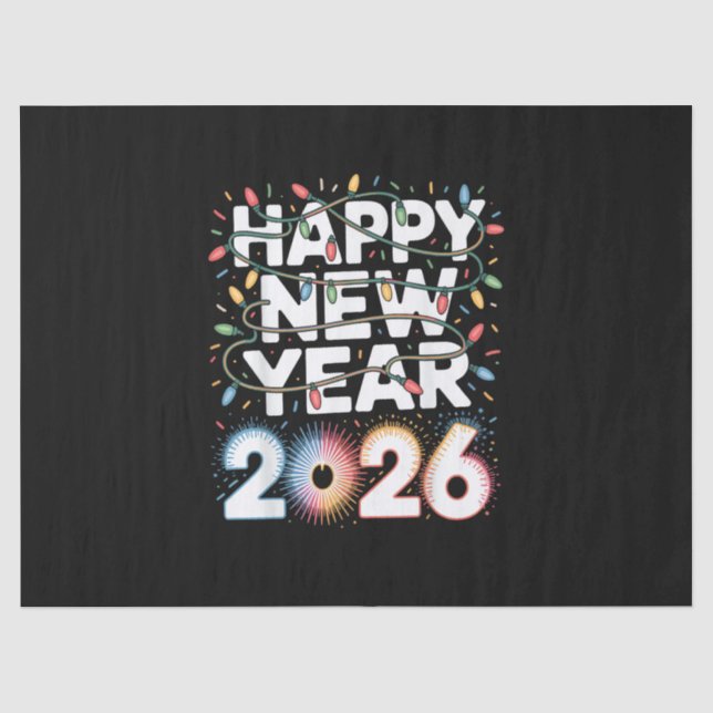 Papier Mousseline Bonne Année 2026 (Recto)