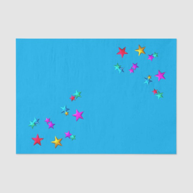 Papier Mousseline Bonne Anniversaire Tissue Stars papier (Recto)
