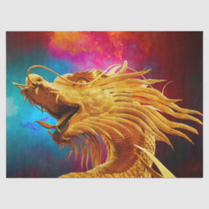 Papier Mousseline bonne chance papier de tissu dragon chinois