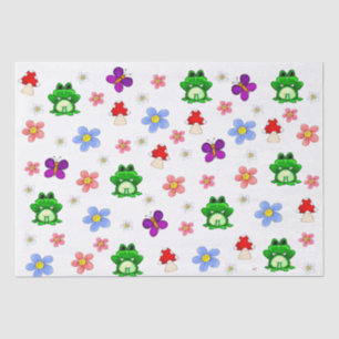 Papier Mousseline Bonne Grenouille En MOTIF Printemps