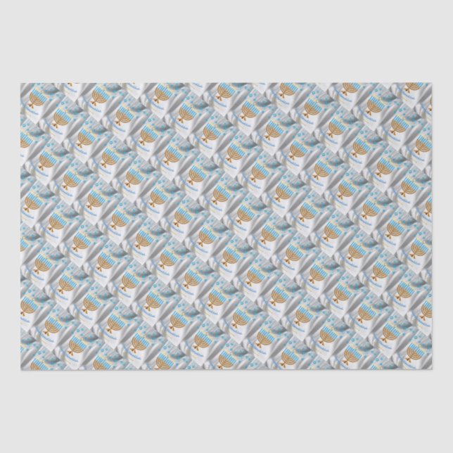 Papier Mousseline Bonne Hanoukka (Recto)