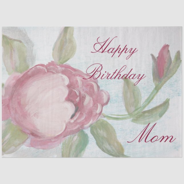 Papier Mousseline Bonne maman d'anniversaire (Recto)