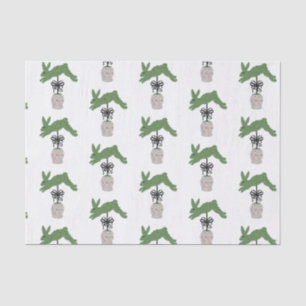 Papier Mousseline Bonnet vert lapin Topiary Ginger jarres