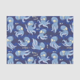 Papier Mousseline Boo Octopus Blue Kids Vêtements & Décor