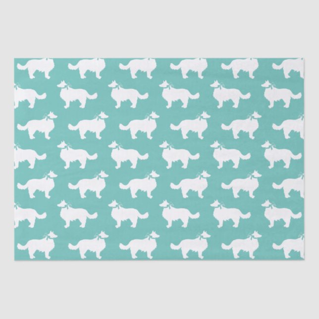 Papier Mousseline Bordure Collie Chien Chien Chien Puppy (Recto)