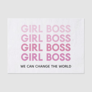 Papier Mousseline Boss de fille rose moderne Meilleur cadeau de fill