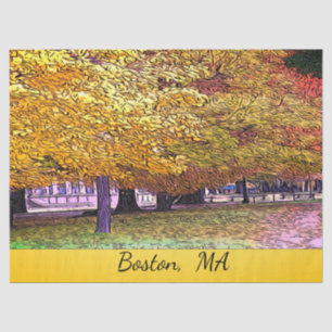 Papier Mousseline Boston, Massachusetts Fall Foliing