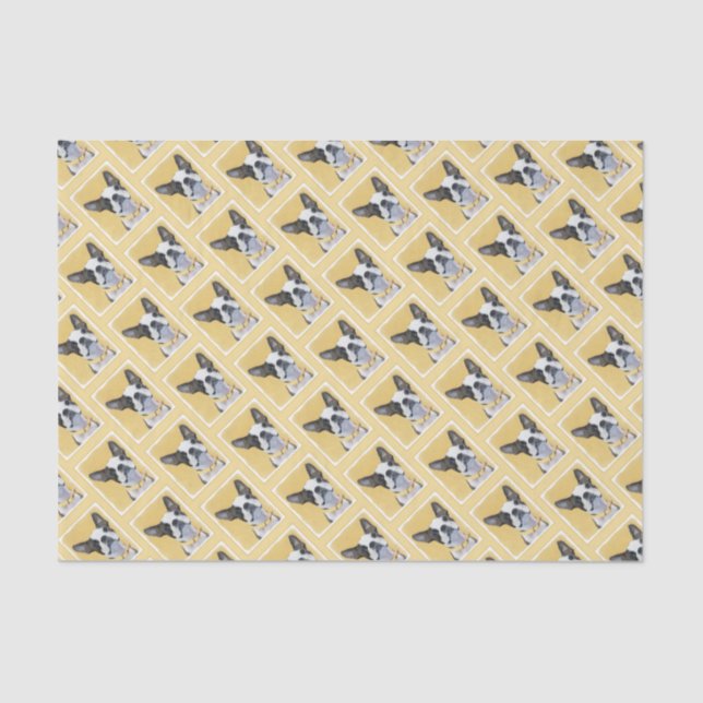 Papier Mousseline Boston Terrier Painting - Cute Original Dog Art (Recto)