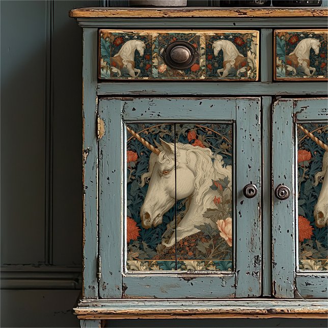 Papier Mousseline Botanique victorienne William Morris Style Unicorn (Créateur téléchargé)