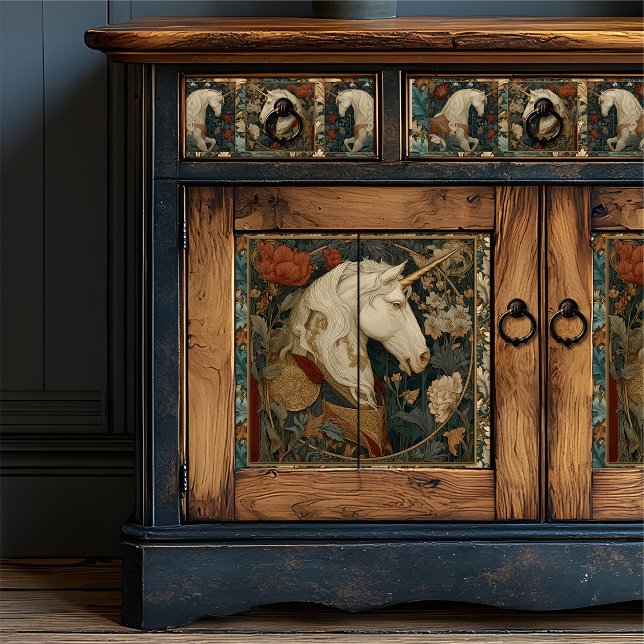 Papier Mousseline Botanique victorienne William Morris Style Unicorn (Créateur téléchargé)