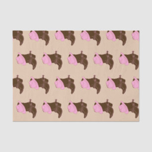 Papier Mousseline Bottes occidentales rustiques de cow-girl et