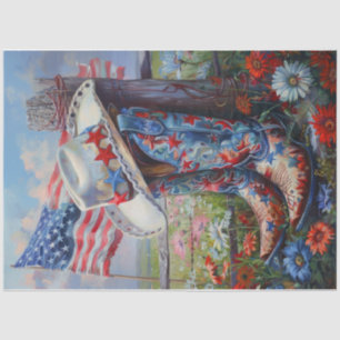 Papier Mousseline Bottes patriotiques