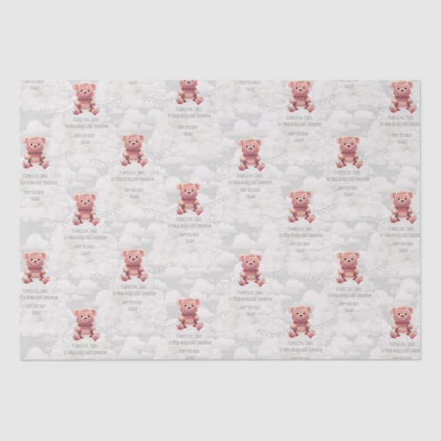 Papier Mousseline Boucherie King ours en peluche sur mesure heureux  (Recto)