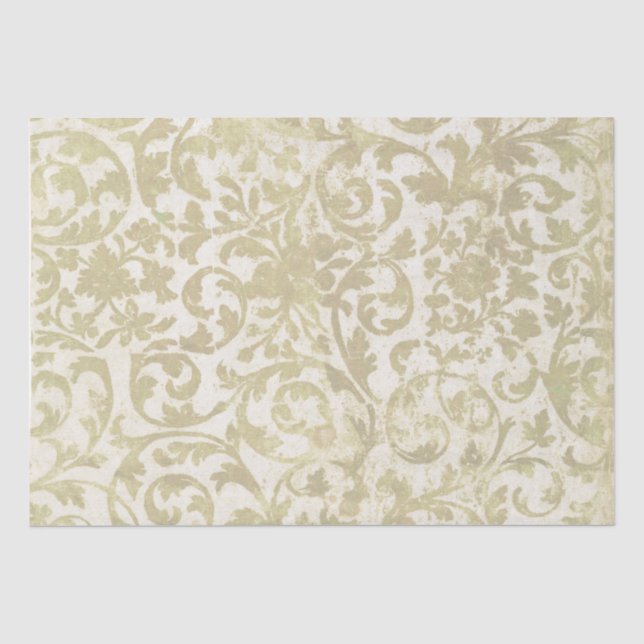 Papier Mousseline Boucles d'or Découpage Vintage (Recto)