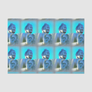 Papier Mousseline Bouddha bleu