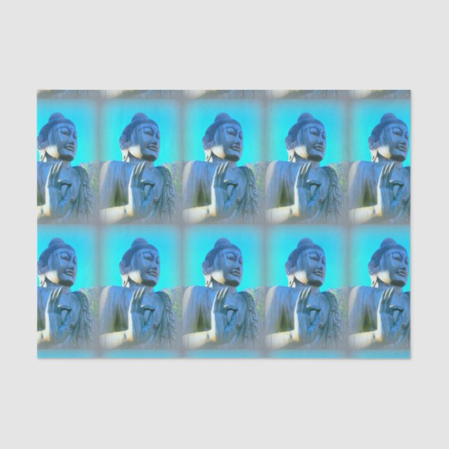 Papier Mousseline Bouddha bleu (Recto)