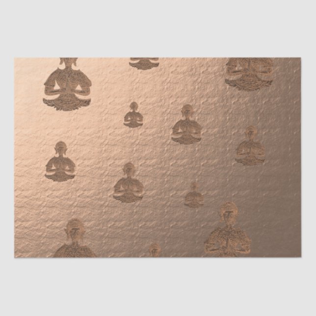 Papier Mousseline bouddha en papier d'emballage marsala (Recto)