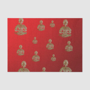 Papier Mousseline bouddha en rouge