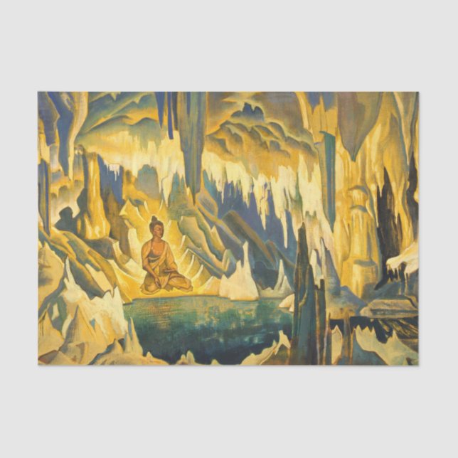 Papier Mousseline Bouddha le gagnant (art bouddhiste) (par Roerich) (Recto)