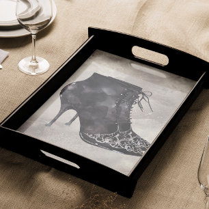 Papier Mousseline Boudoir Antique victorienne Stiletto Heel Bootie