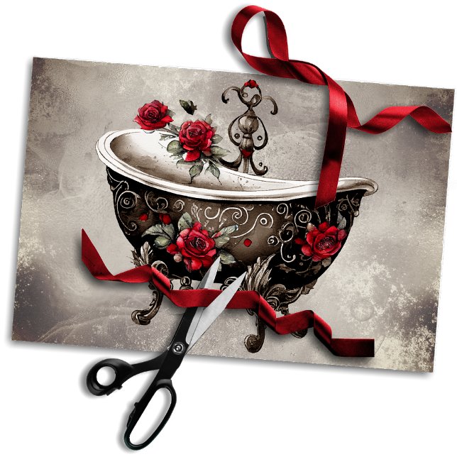 Papier Mousseline Boudoir | Baignoire Antique Or Vieux Bain Pied (Créateur téléchargé)