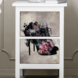 Papier Mousseline Boudoir Booties à talon élevé rose victorien