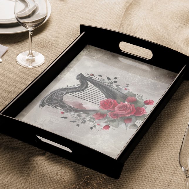 Papier Mousseline Boudoir victorien | Musique antique Harpe de lap c (Créateur téléchargé)