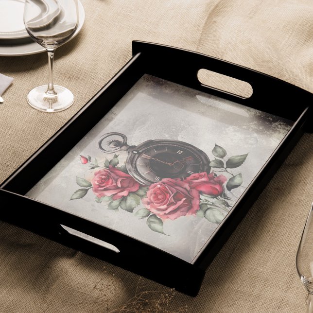 Papier Mousseline Boudoir victorien | Vielle montre à poche et rose  (Créateur téléchargé)