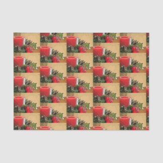 Papier Mousseline Bougie Poinsettia
