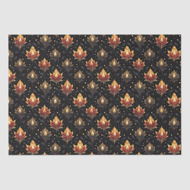 Papier Mousseline Bougies Diwali (Recto)
