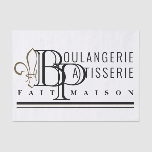 Papier Mousseline Boulangerie française Boulangerie Fleur de Lis Déc (Recto)