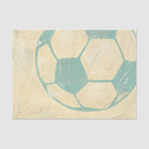 Papier Mousseline Boule de soccer bleu Pastel par Chariklia Zarris