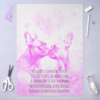 Papier Mousseline Bouledogue Français