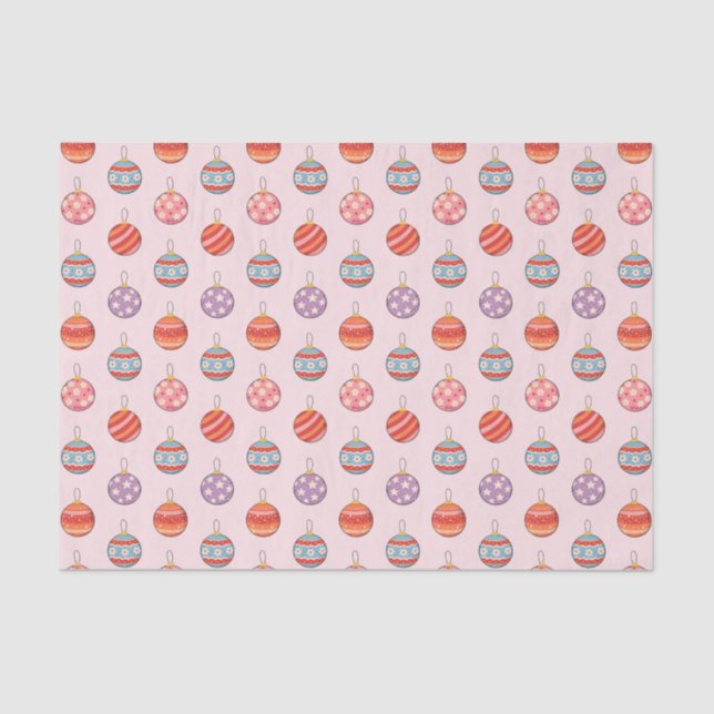 Papier Mousseline Boules de Noël (Recto)