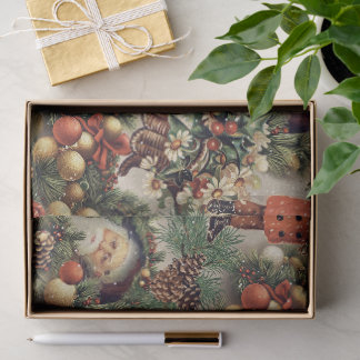 Papier Mousseline Boules de Noël victoriennes vintage