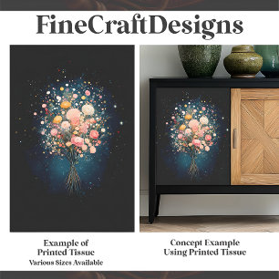 Papier Mousseline Bouquet De Fleurs Arrière - plan Noir BF9 Découpag