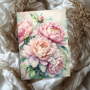 Papier Mousseline Bouquet de pivoines rose chic shabby