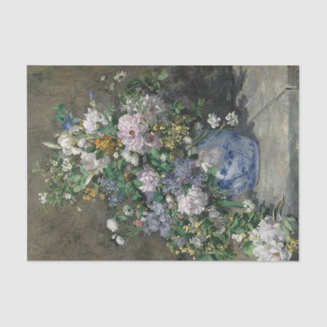 Papier Mousseline Bouquet de printemps par Auguste Renoir (Recto)