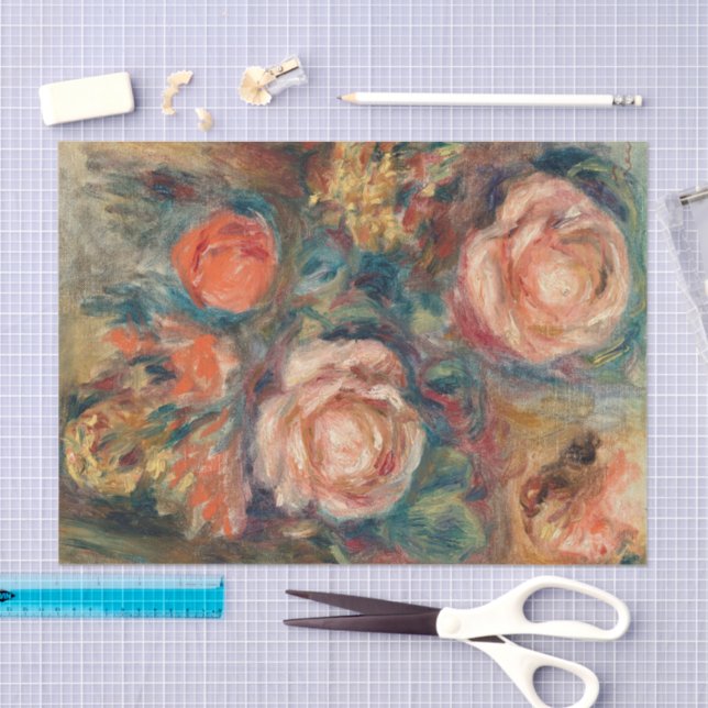 Papier Mousseline Bouquet de Rose | Renoir (Artisanat)