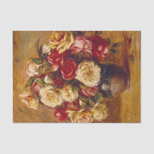 Papier Mousseline Bouquet de roses, Auguste Renoir (Recto)