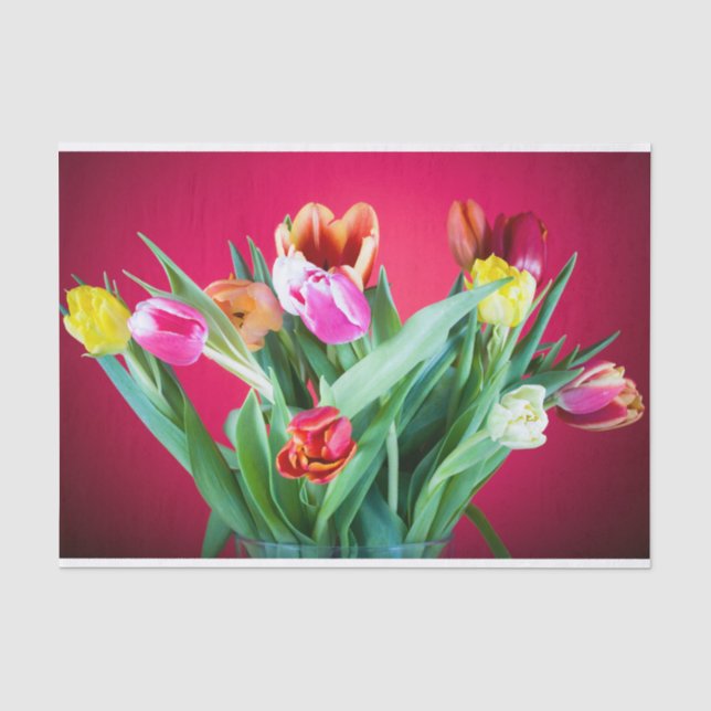 Papier Mousseline Bouquet de tulips (Recto)